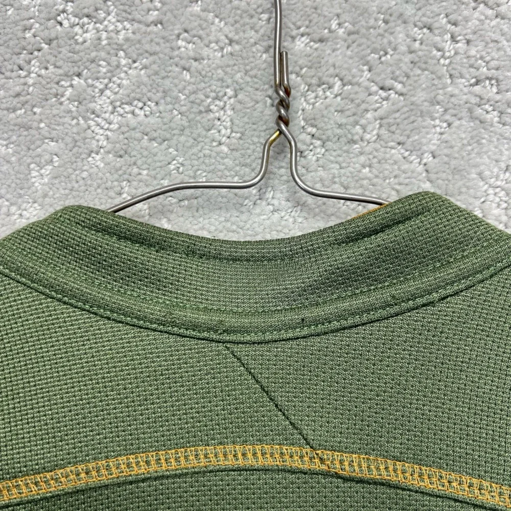 Prana Breathe Shirt Mens XL Green‎ Pullover Quarter Zip Long Sleeve Performance